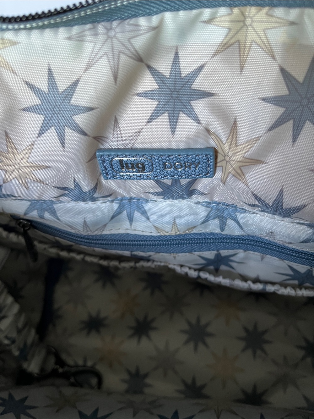 LUG - Dory Matte Luxe VL Crossbody Bag in Blue Moon w/North Star Cream interior - Picture 6 of 8